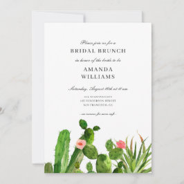 Elegant Cactus Garden | Hochzeit von Brautpartys Einladung
