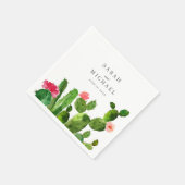 Elegant Cactus Garden | Hochzeitsempfang Serviette (Ecke)