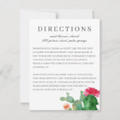 Elegant Cactus Garden | Karte für die Hochzeitsfah (Vorderseite)