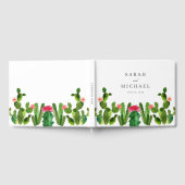 Elegant Cactus Garden Wedding Reception Gästebuch (Voll)