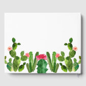 Elegant Cactus Garden Wedding Reception Gästebuch (Rückseite)