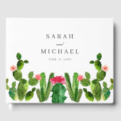 Elegant Cactus Garden Wedding Reception Gästebuch (Vorderseite)