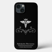 Elegant Caduceus Nurse Practitioner Case-Mate iPhone Hülle (Rückseite)