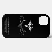 Elegant Caduceus Nurse Practitioner Case-Mate iPhone Hülle (Rückseite (Horizontal))