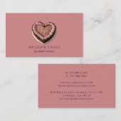 Elegant Cake Bakery Dusty Blush Pink Visitenkarte (Vorne/Hinten)