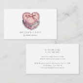 Elegant Cake Bakery Heart Cake Visitenkarte (Vorne/Hinten)
