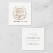 Elegant  Cake Bakery Logo Quadratische Visitenkarte (Vorne/Hinten)