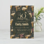 Elegant Call Lilies Accent 80Th Birthday Einladung (Stehend Vorderseite)