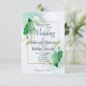 Elegant calla lilies Hochzeitseinladung Einladung (Stehend Vorderseite)