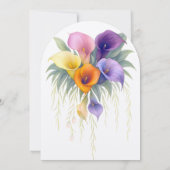 Elegant Calla Lily 50. Geburtstag Meilenstein Einladung (Rückseite)