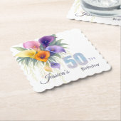 Elegant Calla Lily 50. Geburtstag Meilenstein Untersetzer (angewinkelt)