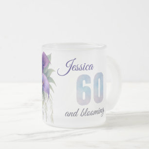 Elegant Calla Lily 60. Geburtstag Meilenstein Mattglastasse