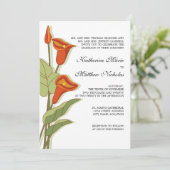 Elegant Calla Lily Einladung (Stehend Vorderseite)