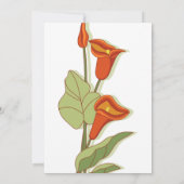 Elegant Calla Lily Einladung (Rückseite)