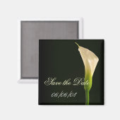 Elegant calla lily Save the Date Magnet (Vorderseite/Rückseite)