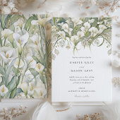 Elegant Calla Lily Wedding Delicate Pastel Florals Einladung
