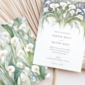 Elegant Calla Lily Wedding Delicate Pastel Florals Einladung