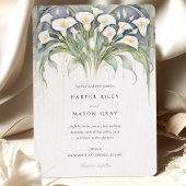 Elegant Calla Lily Wedding Delicate Pastel Florals Einladung