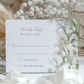 Elegant Calla Lily Wedding RSVP Card Pastel Einladung