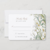 Elegant Calla Lily Wedding RSVP Card Pastel Einladung (Vorderseite)