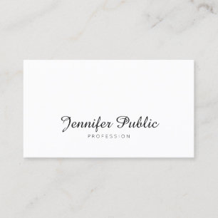 Elegant Calligrafic Design Sleek Beruflich Visitenkarte