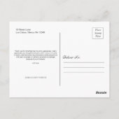 Elegant Calligraph Abschluss Foto Vielen Dank Postkarte (Rückseite)