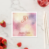 Elegant Calligraphed Monogram Moderne Abstrakte Ku Serviette (Beispiel)