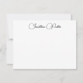 Elegant Calligraphed Name Trendy Script Template Mitteilungskarte (Rückseite)