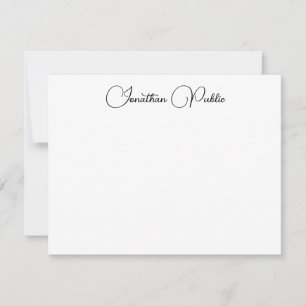 Elegant Calligraphed Name Trendy Script Template Mitteilungskarte