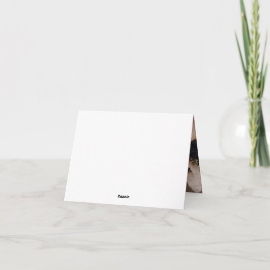 Elegant Calligraphy 2 Foto Hochzeit danke Karte (Rückseite)