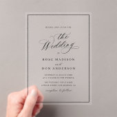 Elegant calligraphy black text wedding acryleinladungen (Insitu (Handheld))