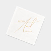 Elegant Calligraphy Boho Wedding Servietten Mit Folie (Links)