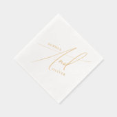 Elegant Calligraphy Boho Wedding Servietten Mit Folie (Rechts)
