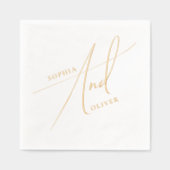 Elegant Calligraphy Boho Wedding Servietten Mit Folie (Vorderseite)