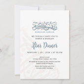 Elegant Calligraphy Border Ramadan Iftar Dinner Einladung (Vorderseite)