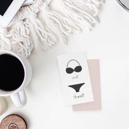 Elegant Calligraphy Bridal Lingerie Shower Begleitkarte