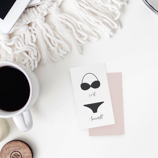 Elegant Calligraphy Bridal Lingerie Shower Begleitkarte