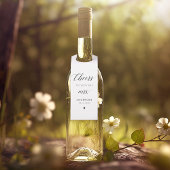 Elegant Calligraphy Bridal Shower Flaschenanhänger