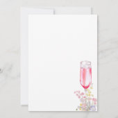 Elegant Calligraphy Brunch & Bubbly Bridal Shower Einladung (Rückseite)