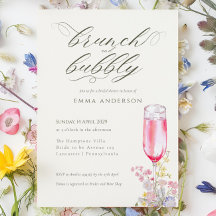Elegant Calligraphy Brunch & Bubbly Bridal Shower