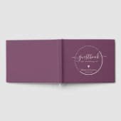 Elegant Calligraphy - Burgundy Wedding Guest Book Gästebuch (Voll)