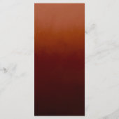 Elegant Calligraphy Burnt Orange Ombre Wedding Menükarte (Rückseite)