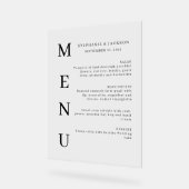 Elegant Calligraphy Classic Wedding Bar Menu Acrylschild (Winkel)