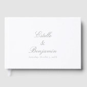 Elegant Calligraphy Couples Wedding Guest Book Gästebuch (Vorderseite)