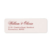 Elegant Calligraphy Cream Burgundy Wedding (Vorne)