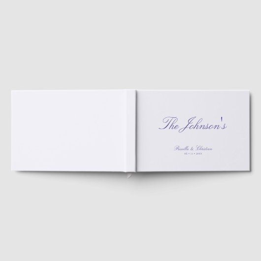 Elegant Calligraphy Custom Couples Wedding Gästebuch (Voll)