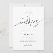 Elegant Calligraphy | Die Hochzeit der Einladung (Vorderseite)