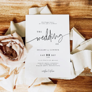 Elegant Calligraphy Die Hochzeit der Einladung
