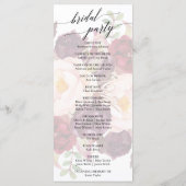 Elegant Calligraphy | Faded Floral Wedding Program Programm (Rückseite)