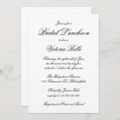 Elegant Calligraphy Formal Bridal Luncheon Einladung (Vorne/Hinten)